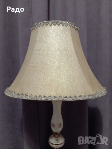 Комплект от две много големи старинни порцеланови лампи - лампа, снимка 5 - Антикварни и старинни предмети - 45111366