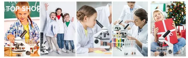 Биологичен микроскоп 250X-2000X Levcorzi, снимка 15 - Образователни игри - 48636595