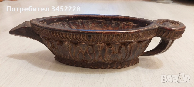 дърворезба античен медицински хаван масив за ценители 