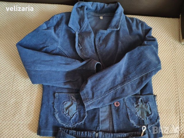 Син джинсов костюм за момиче 9-10-11г, снимка 2 - Детски комплекти - 28547914