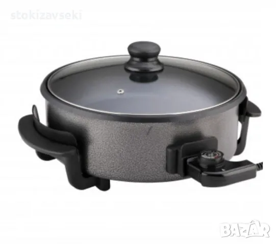 Електрически тиган за приготвяне на пица Rosberg R51010B, 1500W, 32 см, Терморегулатор, Незалепващо , снимка 1