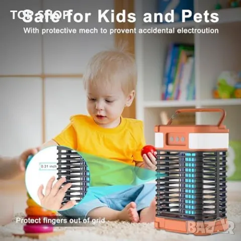 Нов Електрически убиец на комари и мухи с USB зарядно Лампа насекоми, снимка 4 - Други стоки за дома - 49804816