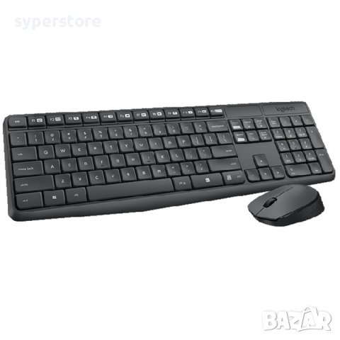 Клавиатура + Мишка Безжични Logitech MK235 черна, SS300653, снимка 1 - Клавиатури и мишки - 38921275