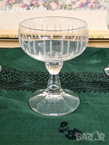 Комплект немски кристални чаши , снимка 3 - Антикварни и старинни предмети - 38775573