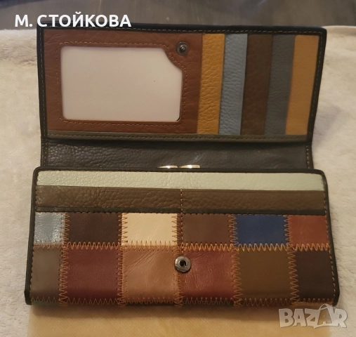 Голям кожен портфейл - естествена кожа, снимка 2 - Портфейли, портмонета - 51623227