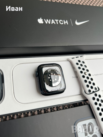 Apple watch 7 41mm NIKE *лизинг от 18лв* епъл часовник 7 41мм найк, снимка 8 - Смарт гривни - 44866075