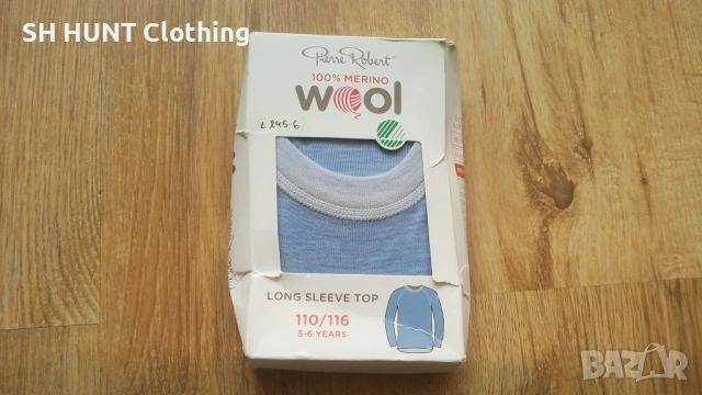 Pierre Robert Kids Thermo 100% Merino Wool размер 5-6 г / 110 - 116 см детска термо блуза - 1595, снимка 2 - Детски Блузи и туники - 52655173