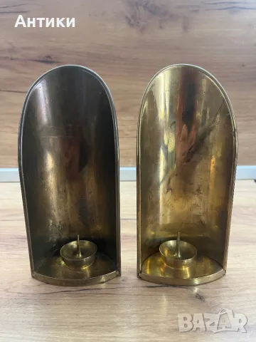Стари месингови свещници, снимка 1