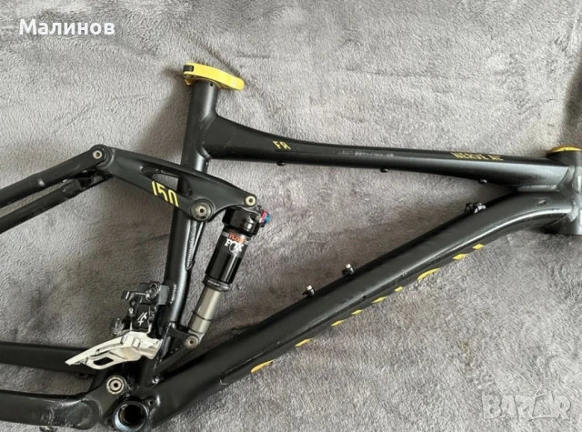 Велосипедна рамка с шок Canyon Nerve AL, 26" гуми, М размер, 150мм ход, all mountain рамка, снимка 1