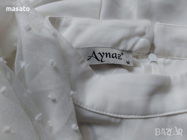 AYNAZ - бяла рокля, снимка 4 - Рокли - 40531038
