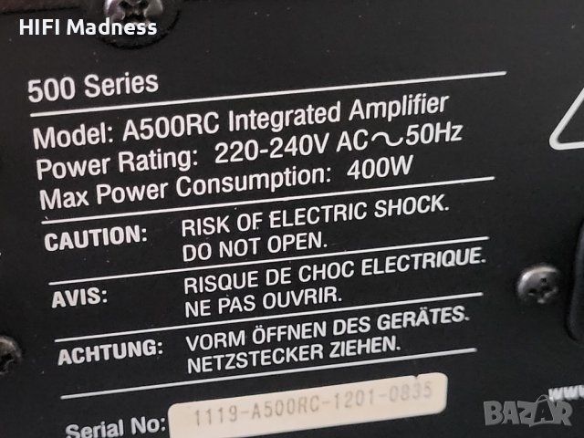 Cambridge Audio А500RC, снимка 13 - Ресийвъри, усилватели, смесителни пултове - 43360397