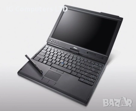 Перфектен Лаптоп-Таблет 12.1 Dell Latitude XT2 WINDOWS писалка, зарядно, 3ч. батерия диагностика