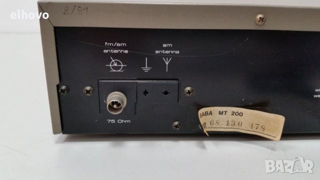 Стерео тунер SABA MT 200, снимка 4 - Ресийвъри, усилватели, смесителни пултове - 28507583