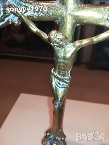 КРЪСТ-МЕД/МЕСИНГ-МАСИВЕН С ХРИСТОС-38Х20Х10СМ, снимка 13 - Колекции - 29066844