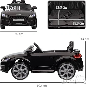 Детска акумулаторна кола AUDI TT RS Roadster 12V с дистанционно управление , снимка 6 - Коли, камиони, мотори, писти - 53163863