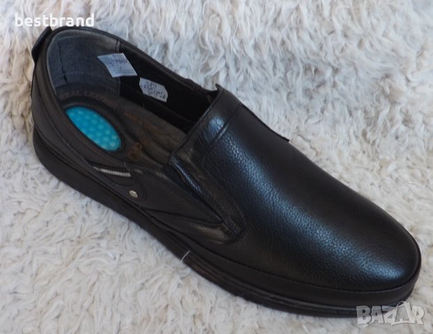 Обувки, гигант, черни, естествена кожа, код 396/ББ1/70, снимка 1 - Ежедневни обувки - 36922906
