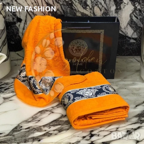Памучни Хавлии -2бр в Кутия ✨ VERSACE , снимка 10 - Хавлиени кърпи - 51153967