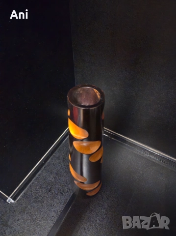 Бамбукова ваза на големи кръгове, снимка 4 - Вази - 51488141