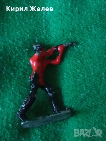 Стара ОЛОВНА ФИГУРКА ДЕТСКА ИГРАЧКА ОЛОВЕН ВОЙНИК РЪЧНО ОЦВЕТЕН За КОЛЕКЦИЯ ПОДАРЪК ВОЙНИЧЕ 40831, снимка 9 - Колекции - 46959987