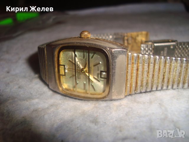 SEIKO QUARTZ JAPAN MOVT МАРКОВ ЯПОНСКИ КВАРЦОВ ФЕШЪН АРТ ЧАСОВНИК с ВИНТИДЖ ВЕРИЖКА 27798, снимка 16 - Дамски - 36773306