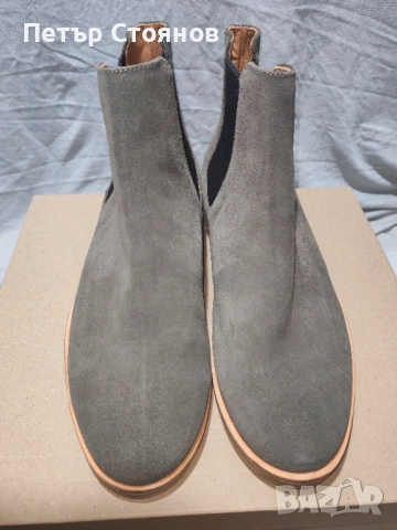 Удобни и стилни мъжки боти от естествен велур Strеllson №44, снимка 4 - Мъжки боти - 52440646