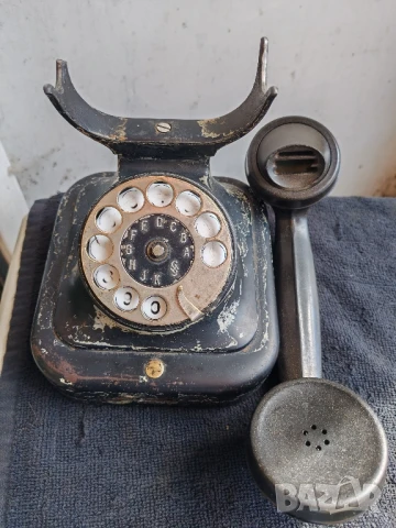 Стар телефон Simens, рогатка. , снимка 8 - Антикварни и старинни предмети - 50598261
