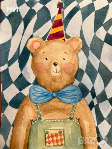 Цветна илюстрация Мечо, снимка 2 - Декорация за дома - 51931982