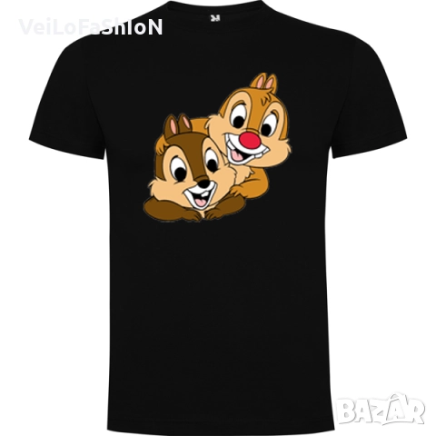 Нова детска тениска с катериците Чип и Дейл, снимка 2 - Детски тениски и потници - 44972400