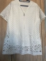 Уникална блуза бяла, цялата от бродерия - 2XL, снимка 2