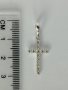 Нов сребърен кръст с камъни цирконий, снимка 1 - Колиета, медальони, синджири - 28667784