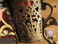 Старинно масивно бронзово кандило 1912г, Царство България - 24 см - за колекционери и ценители, снимка 5