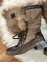 Дамски боти ботуши естествен косъм лисица естествен велур луксозен модел , снимка 2