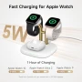 Ново Безжично зарядно 2 в 1 Apple Watch + AirPods слушалки часовник, снимка 2