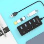 Orico хъб USB3.0 HUB 4 port black, 4 On/Off buttons - W9PH4-U3-BK, снимка 8