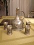 Немски старинен комплект от калай кана чаши серия Lindenwirthin , снимка 16