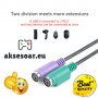 Преходник USB мъжки към двоен PS / 2 PS2 женски адаптер за клавиатура и мишка конектор порт компютър, снимка 7