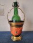 Стари бронзова ваза ,67см., ръчна изработка,релефна декорирана с орнаменти. Купа-шампа, снимка 8