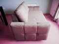 Разтегателен диван с подлакътници, цвят сив, снимка 3