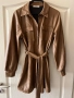 Ново кафяво спортно елегантно кожено късо манто Only, снимка 4
