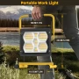 Соларна LED акумулаторна работна лампа Sararoom, 100W, 5 режима, сгъваема дръжка, IP65, снимка 4