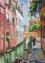 Венецианска романтика #венецианскаромантика #пейзажотиталия #оригиналнакартина #изгоднацена, снимка 1 - Картини - 28951024
