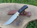 Висококачествен ловен нож стомана D2 с кожена кания,LN406, снимка 3