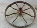 ковано възрожденско колело от талига, двуколка, каруца и др., снимка 18