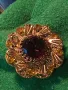 ВЕЛИКОЛЕПНА СТАРИННА СКЪПОЦЕННА ПОЗЛАТЕНА ФИЛИГРАННА МЕДНА БРОШКА ЦВЕТЕ с ОГРОМЕН ЦИТРИН 74211, снимка 16