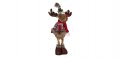 Коледен декоративен елен с жилетка, 56см , снимка 2