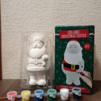 Керамична фигурка за оцветяване дядо Коледа, снимка 1 - Рисуване и оцветяване - 43604767