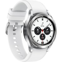 НОВ Часовник Smartwatch Samsung Galaxy Watch 4, 42mm, LTE, Classic, Silver - 24  месеца гаранция, снимка 1 - Смарт часовници - 42979054