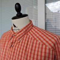 SCHOFFEL Enzo Men`s Orange/Beige Checked Long Sleeve Outdoor  Shirt - мъжка  риза с дълъг ръкав 2XL, снимка 4 - Ризи - 44015844