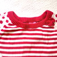 Блуза - пуловер в червено и бяло - 2 броя, снимка 4 - Детски пуловери и жилетки - 27049567