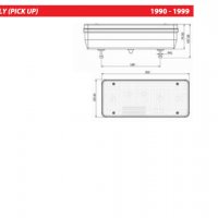 Стоп за Iveco Daily (Pick Up) (1990-1999) LH/RH,5 Pin Socket,W cable, снимка 2 - Части - 33195763